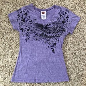 Harley-Davidson Women's Playa del Carmen Mexico Purple V Neck Shirt Size…